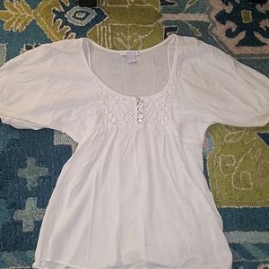 White puff sleeve top